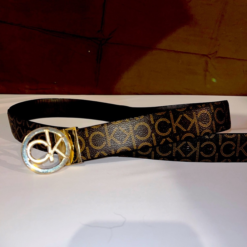 Brown leather Calvin Klein belt